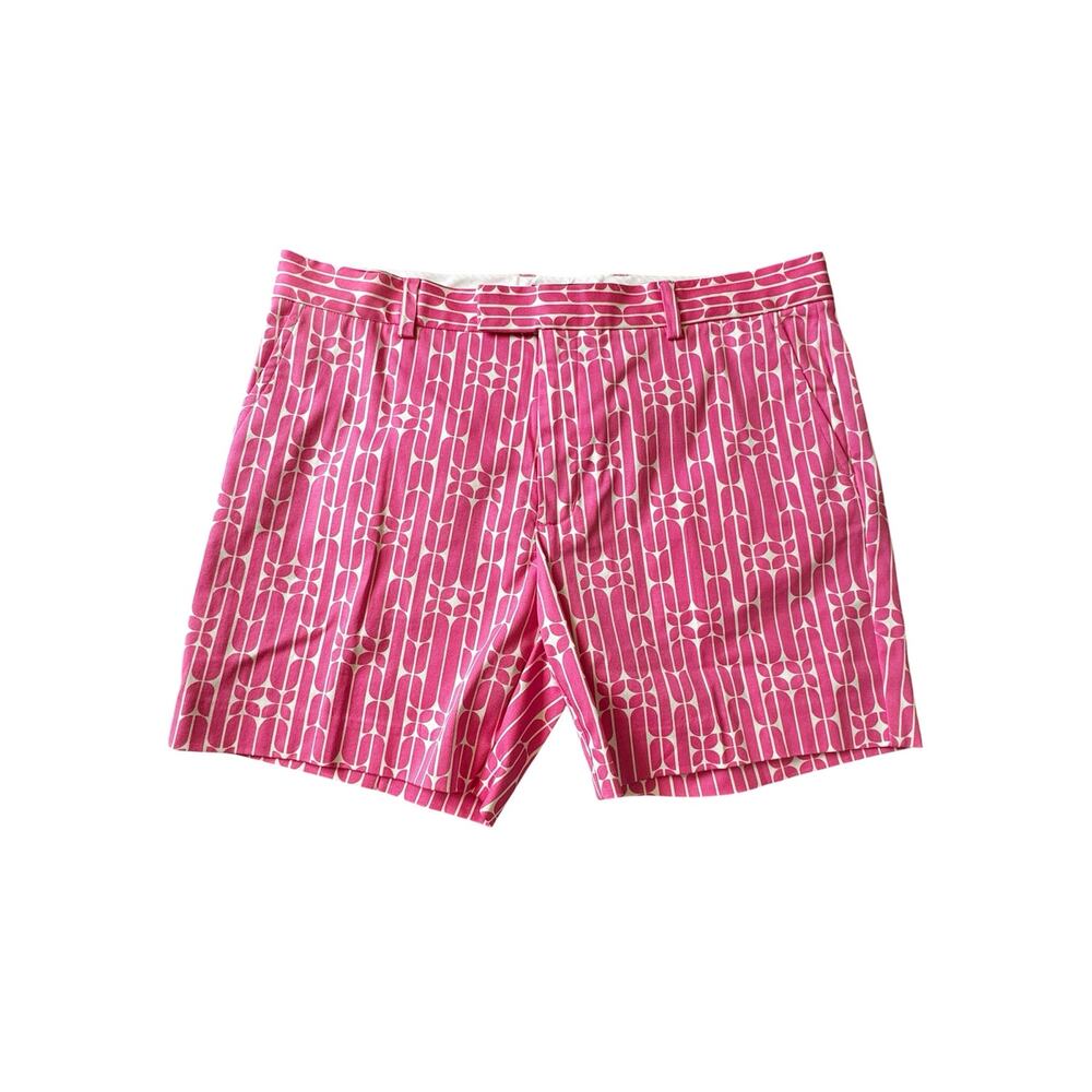 Mr. Turk shorts. Pink/white graphic. Size 36 Trina Turk